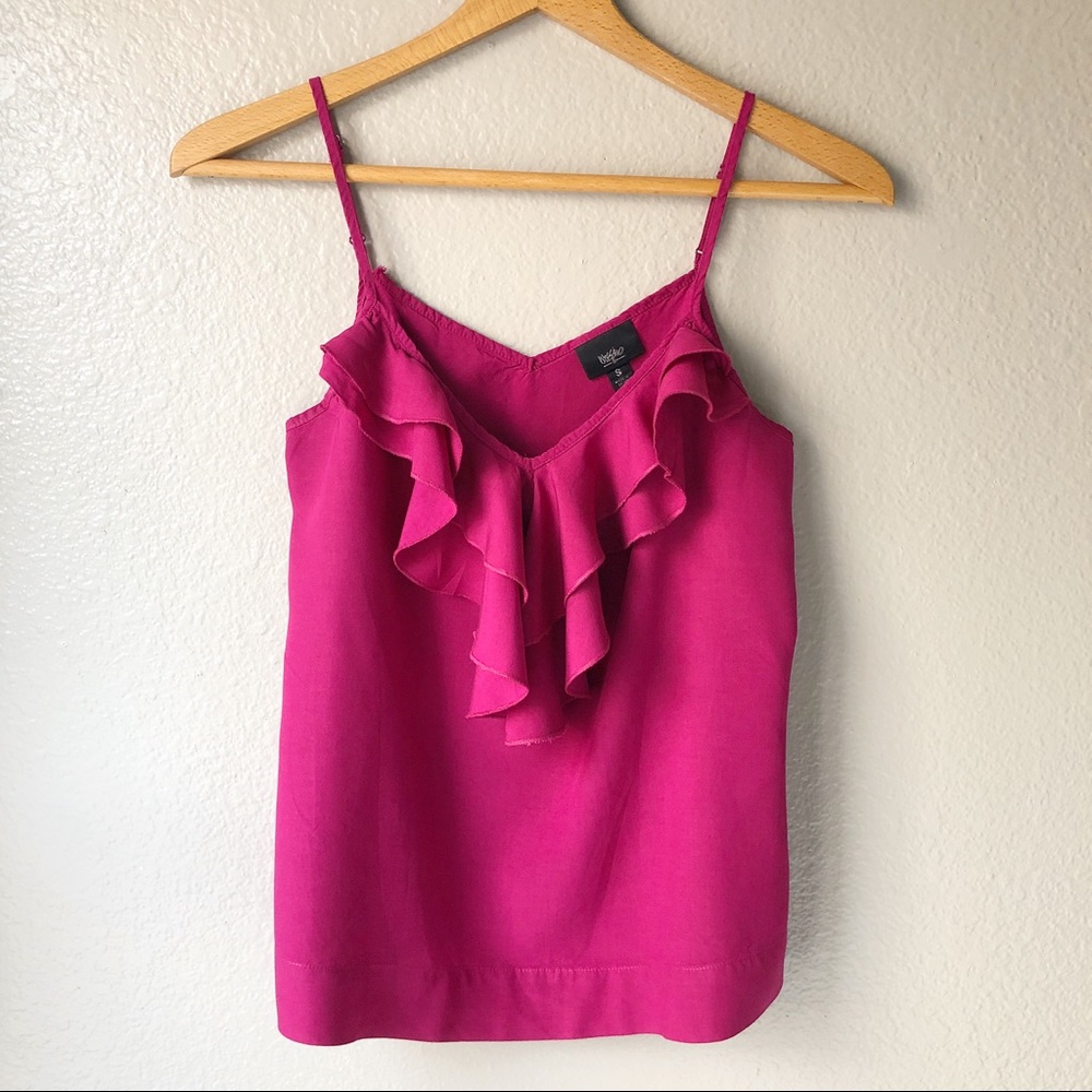 Mossimo Fuchsia Flouncy Tank Top